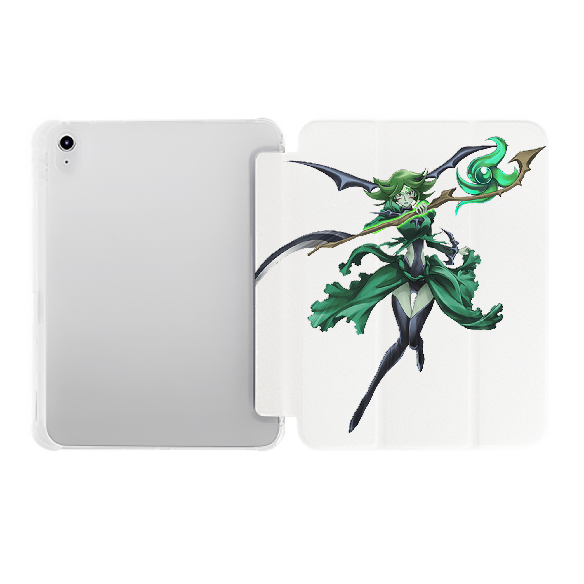 （画像用） 遊☆戯☆王 Yu-Gi-Oh! IPad ケース ペン収納付き 三つ折りスタンド PUレザー×シリコン 対応機種9.5/10.5/10.9インチ